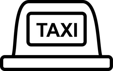 Taxi roof sign line icon. Replaceable vector design.