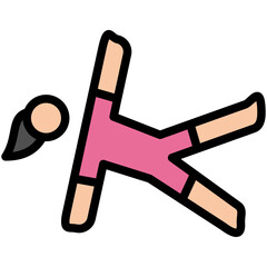 yoga filled line icon