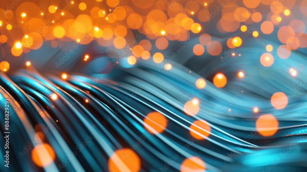 Poster discover a world where information travels at the speed of light. dive into the cyber stream of data