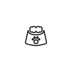 Animal feed outline icon. Editable icon.