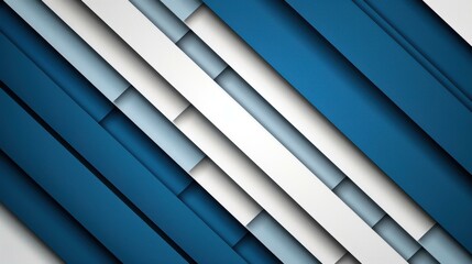 Obraz premium Dynamic blue shapes with white lines on a minimal geometric background. Abstract, modern, hipster, and futuristic graphic design.