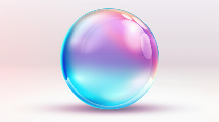 Vibrant 3D bubble illustration on white background.