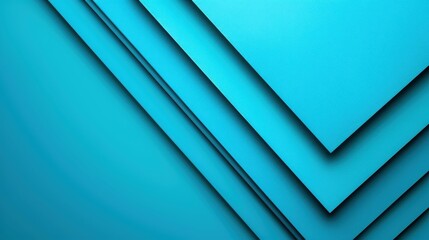 Obraz premium Eyecatching geometric paper cut design in green, blue, and cyan.