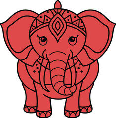 Fototapeta premium Elephant-with-mandala-pattern.eps