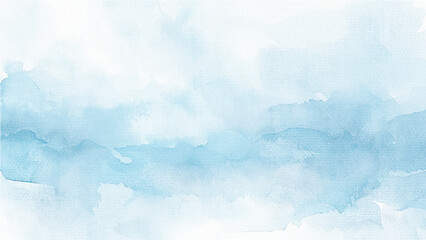 gradient background simple light blue. Abstract light blue watercolor hand-painted for background. design of background, header, brochure, poster, card, cover or banner. blue sky background with white