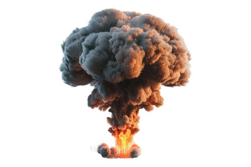 Atomic bomb isolated on transparent background