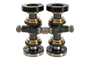 Automobiles strut mounts isolated on transparent background