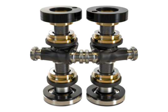 Automobiles strut mounts isolated on transparent background