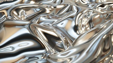Fluid metallic textures with reflective surfaces