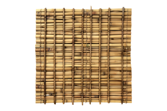 Bamboo sushi mat isolated on transparent background