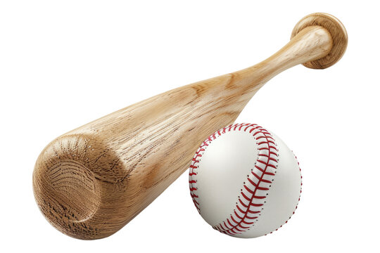 recommend clip art: Baseball bat and ball isolated on transparent background