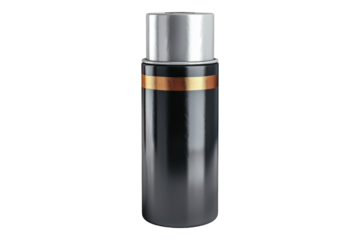 Battery charger from high to low isolated on transparent background