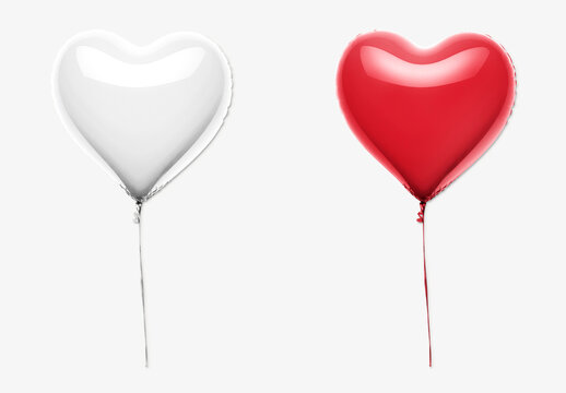 Heart Balloon Mockup With Generative AI
