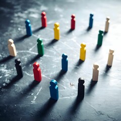 social network concept shared by people connected to each other
