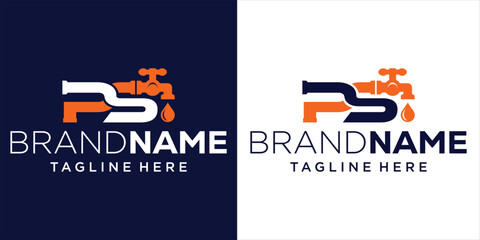 Creative PS Letter Water Faucet Logo Design, Design Inspiration, Illustration, Vector