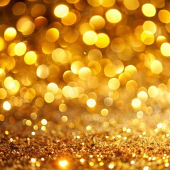 Obraz premium Golden Bokeh Lights Abstract Background, Bokeh , Light , Abstract , Glitter