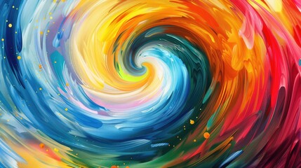 Obraz premium Colorful swirl illustration