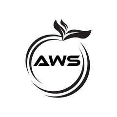 AWS letter logo Design. AWS Simple and modern monogram logo. Abstract Alphabet vector Design.