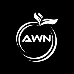 Obraz premium AWN letter logo Design. AWN Simple and modern monogram logo. Abstract Alphabet vector Design.
