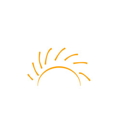 Fototapeta premium Hand Drawn Sunset Rays