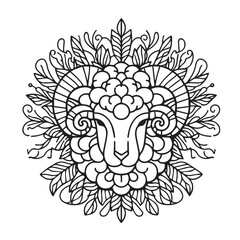 Ilustration Artwork Vector of Sheep