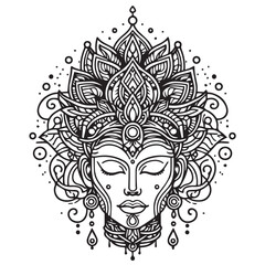 tribal cimetry ilustration artwork women