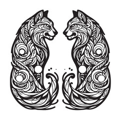 Head of panther ilustration art vector