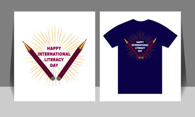 International literacy day for t-shirt design.