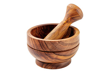 Beautiful mortar and pestle isolated on transparent background