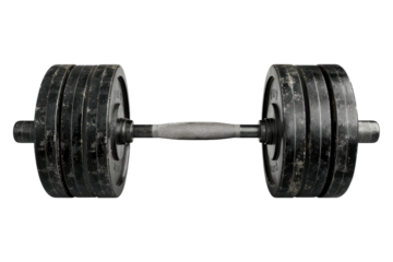 Bench press artistry with weight isolated on transparent background