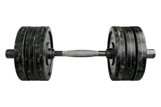 Bench press artistry with weight isolated on transparent background