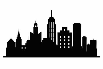 Obraz premium Boston City Massachusetts Skyline Silhouette Cityscape Vector