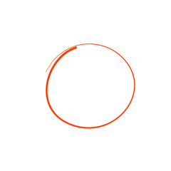 Hand drawn red circles. Highlight round frames