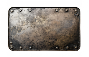 Blank Metal Plate with Screws