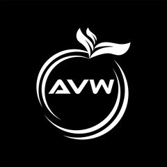 AVW letter logo Design. AVW Simple and modern monogram logo. Abstract Alphabet vector Design.
