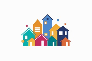 Minimal Simplistic Realty Graphic Generative Illustration