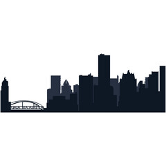 Fototapeta premium City Silhouette Night