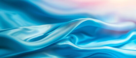 Obraz premium A detailed shot of a blue fabric, sun's hazy representation in the backdrop