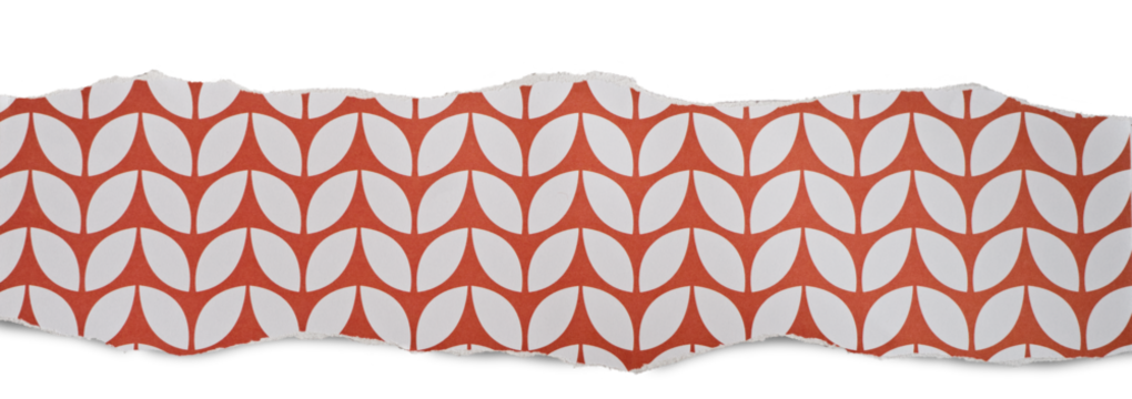 Papier podarty, komunikat, podarta krawędź papieru, podarte kartki  vintage czerwień wyizolowana png