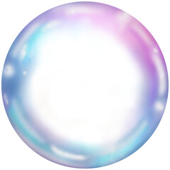 Blue and pink bubble transparent background 