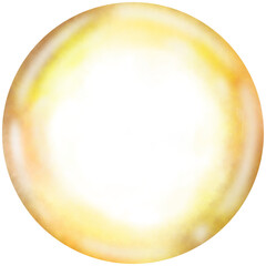 Gold bubble transparent background 