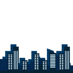 Obraz premium City Silhouette Night