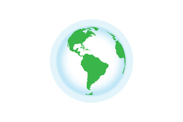 3D Earth vector. Green Earth vector illustration.