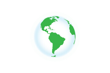 3D Earth vector. Green Earth vector illustration.