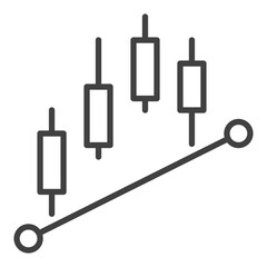 Candlestick charts formation vector linear icon or symbol