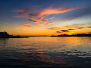sunset over the sea