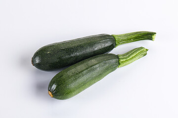 Sliced raw young green zucchini