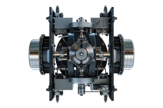 Boat proopulsion mechanism isolated on transparent background