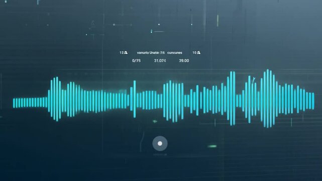 This blue waveform displays sound levels on a dark digital interface.
