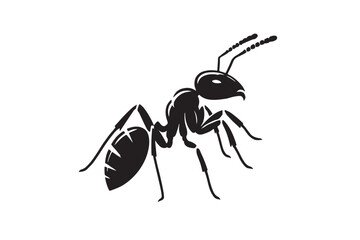 Ant silhouette vector art illustration